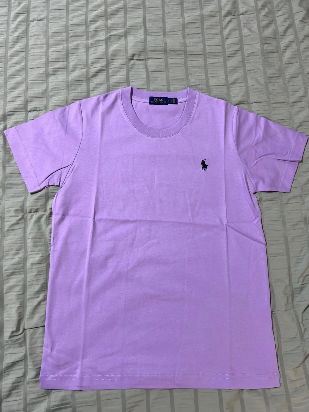 Polo by Ralph Lauren Lavender Crew Neck T-Shirt with Black Pony